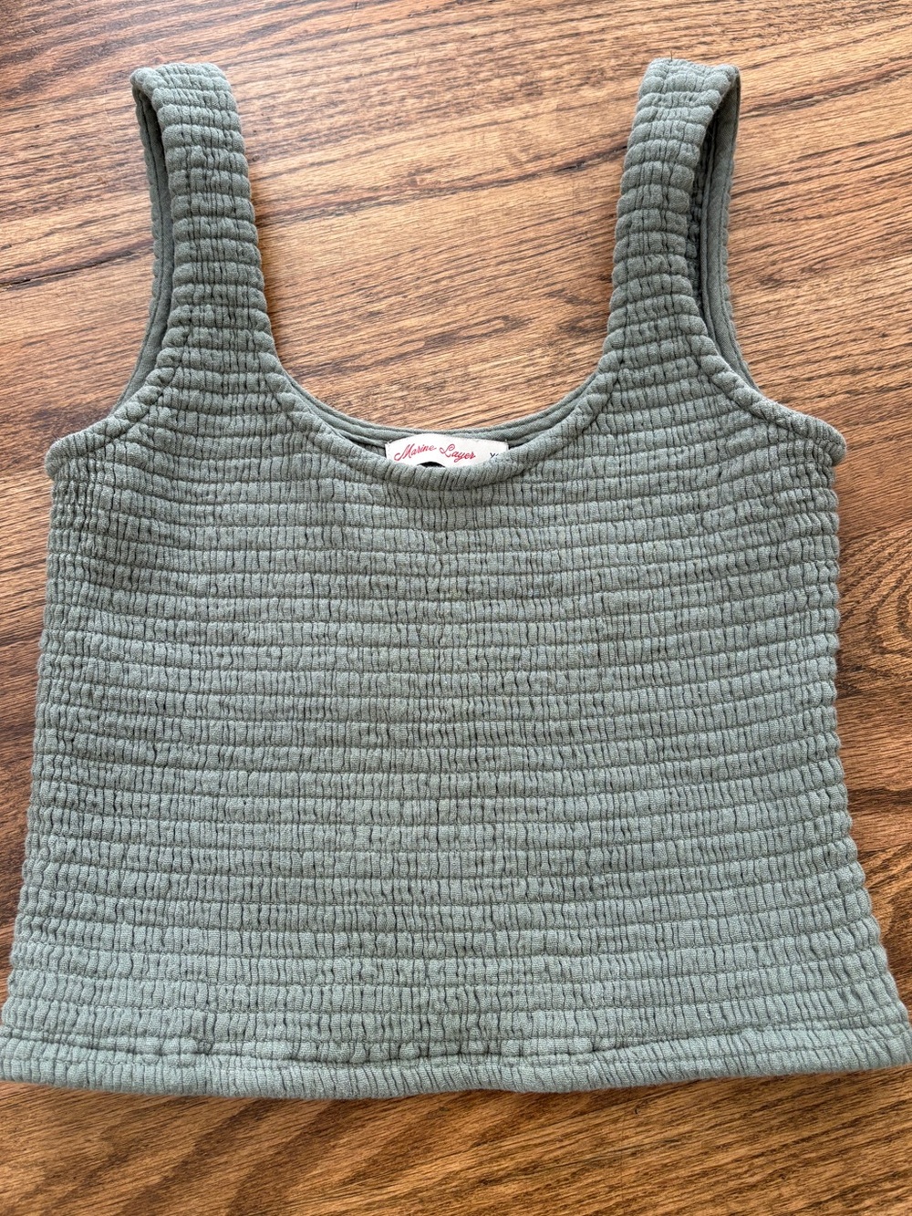 Marine Layer Coralina scoop crop tank size XS